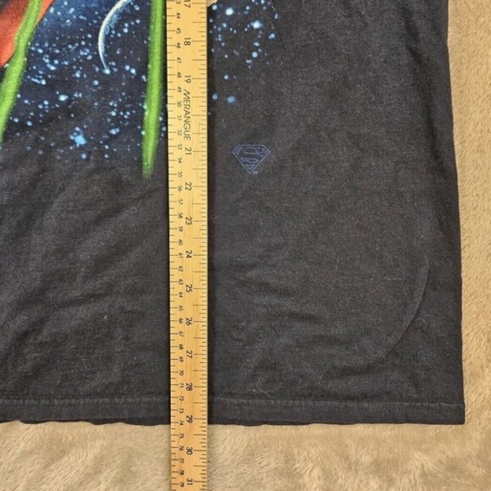Superman Super Cat Green Laser Beam In Space T-shirt Men's Size XL Black Tee - Picture 4 of 10